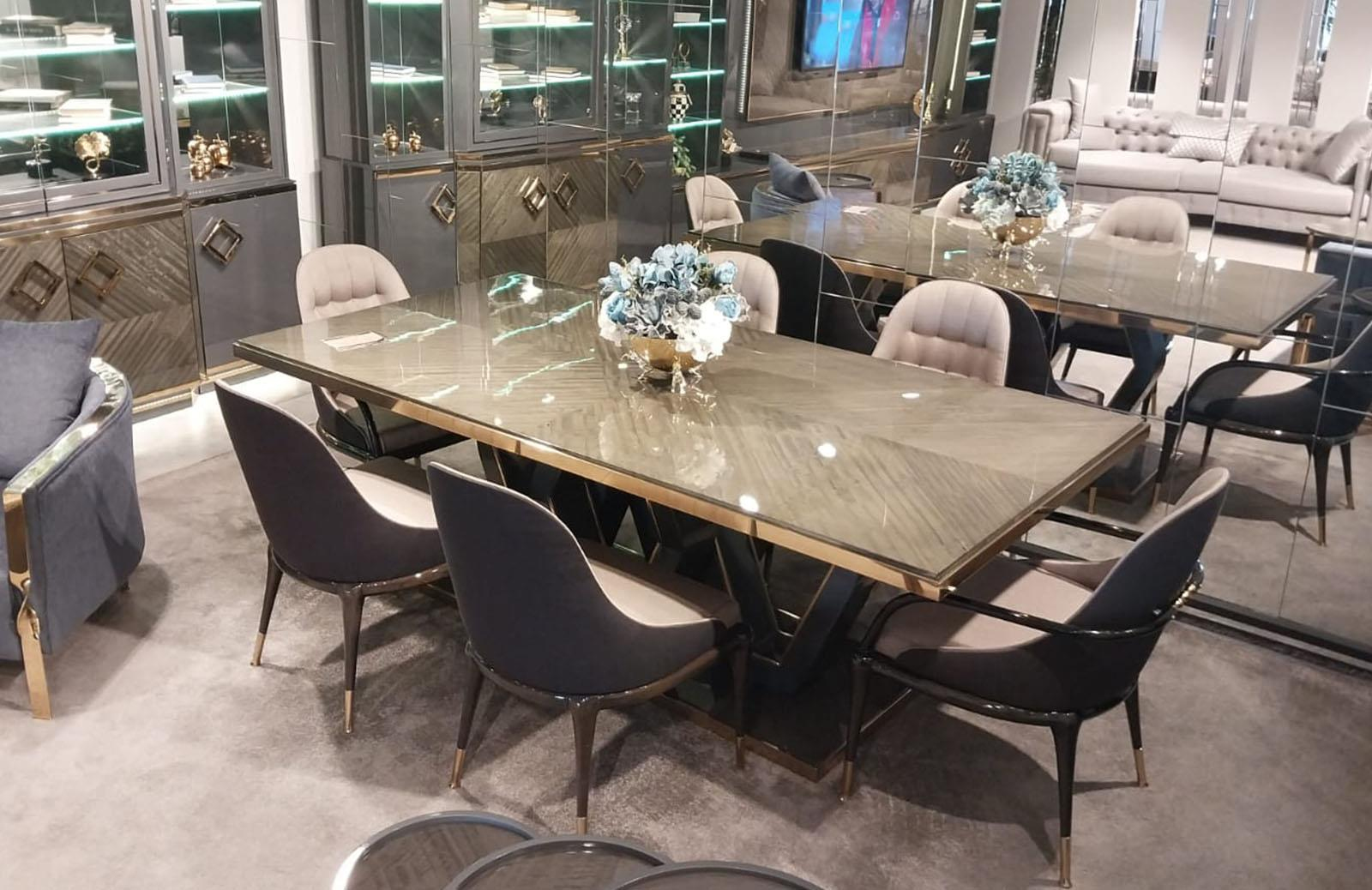 OUTLET - MD3 - Margaret Koltuk Takımı + Yemek Odası TK + Tv Unt + Orta + Yan + Zigon + C Sehpa Set