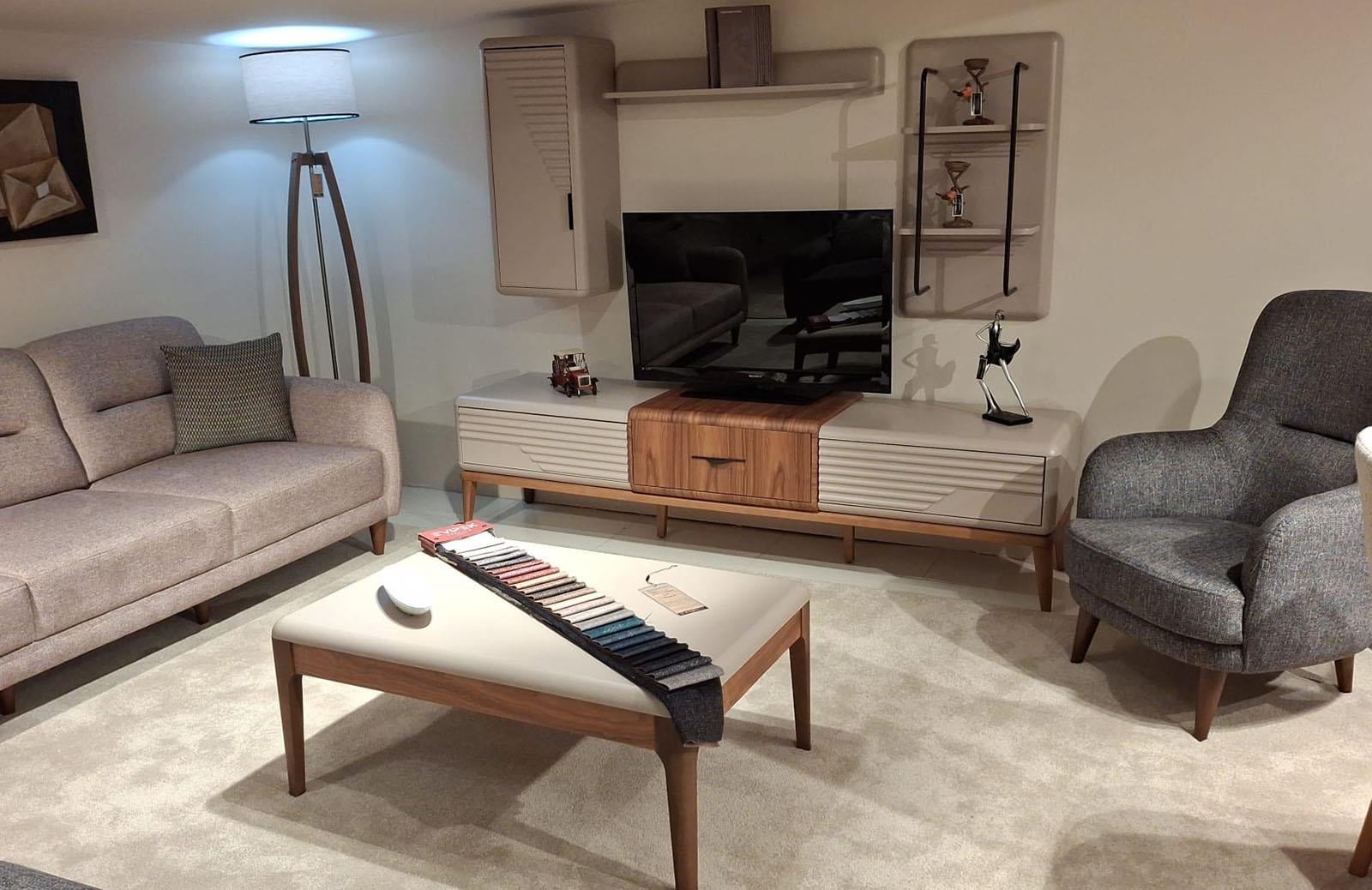 OUTLET - MDK1 -Lasso Yemek Odası Takımı + Tv Ünitesi + Orta Sehpa