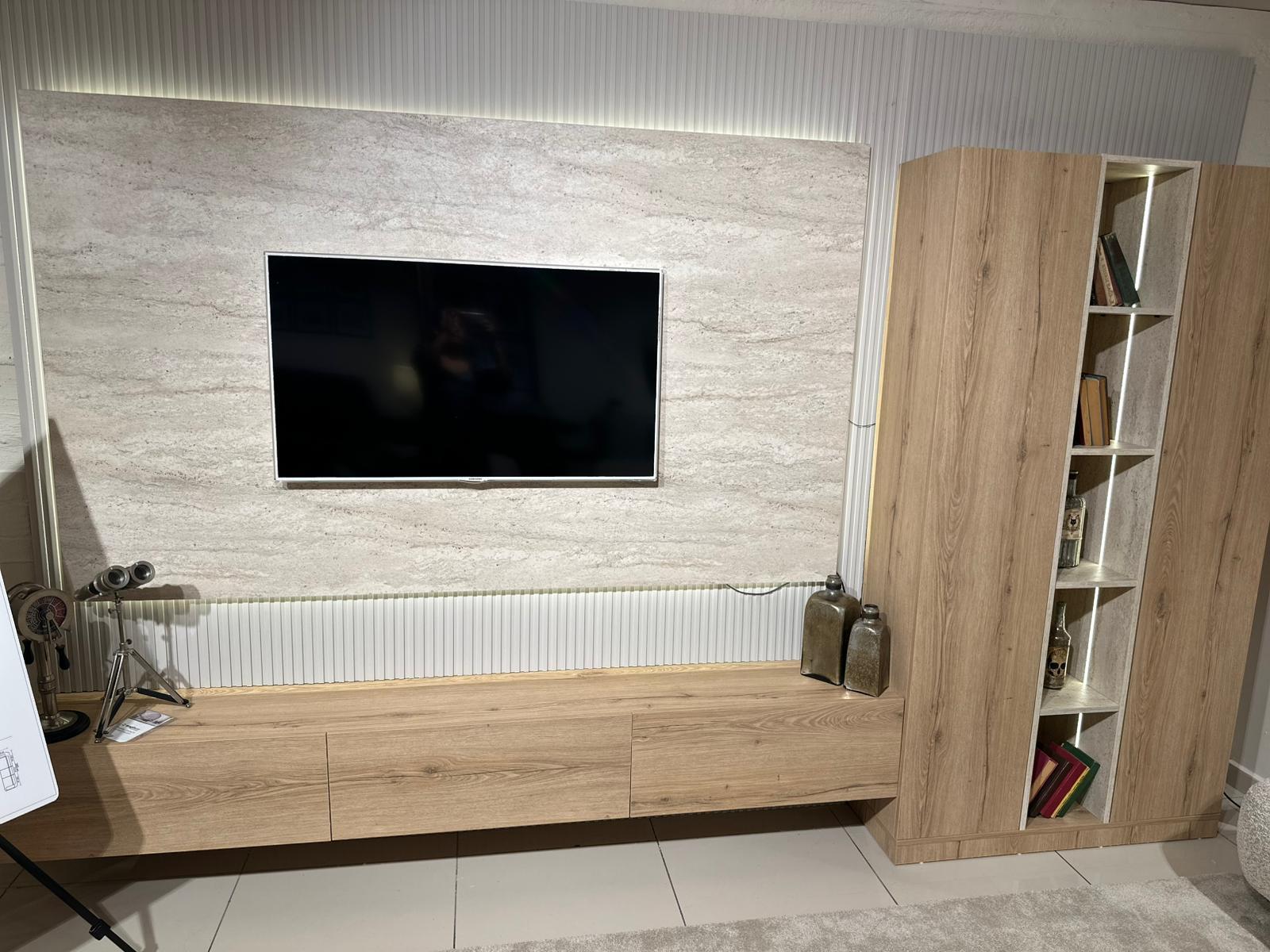 OUTLET - MOB - Flowery Tv Ünitesi + Masa Takımı 01-M