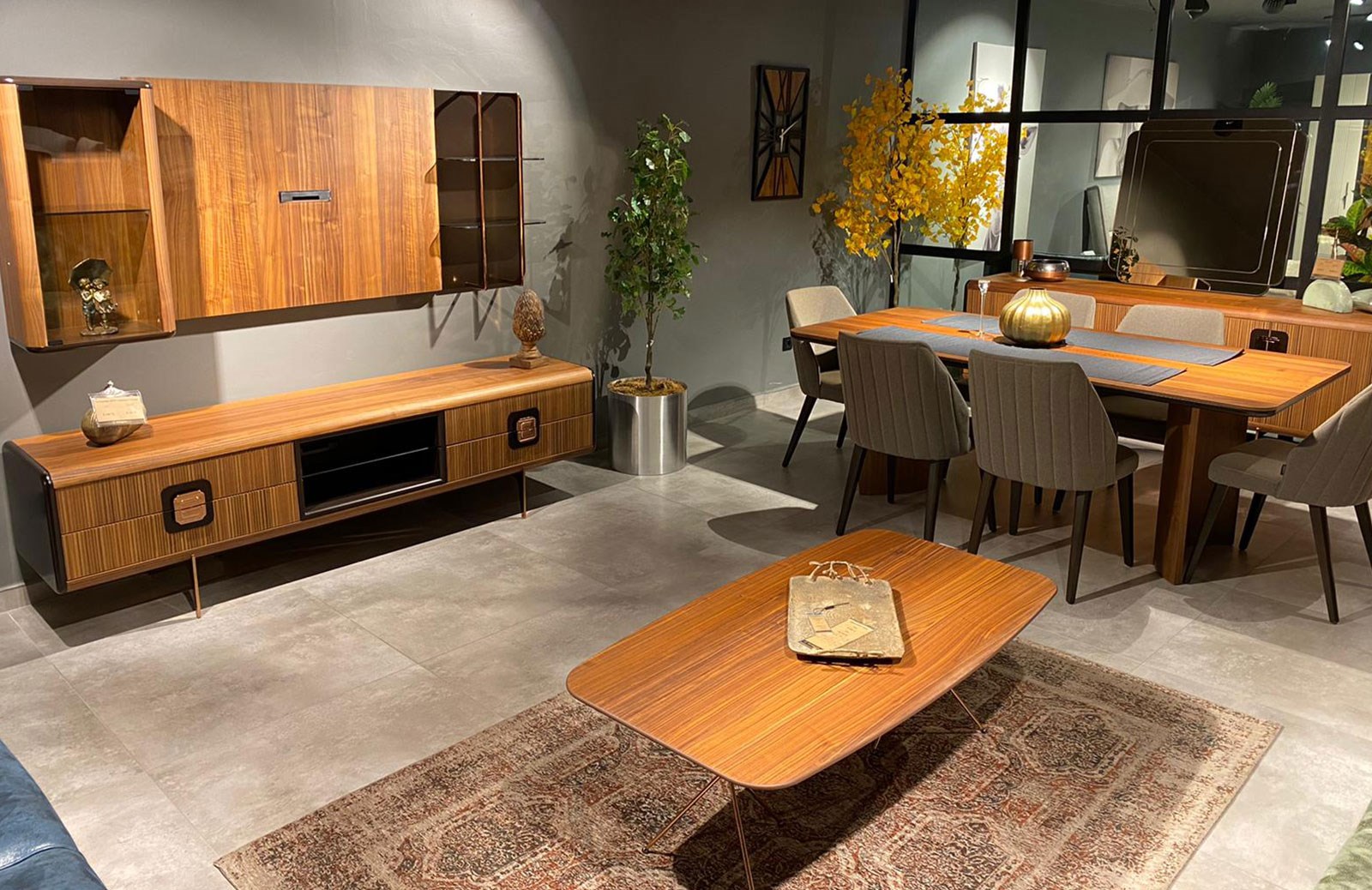 OUTLET - Ortensia Yemek Odası Takımı + Tv Ünitesi + Orta Sehpa
