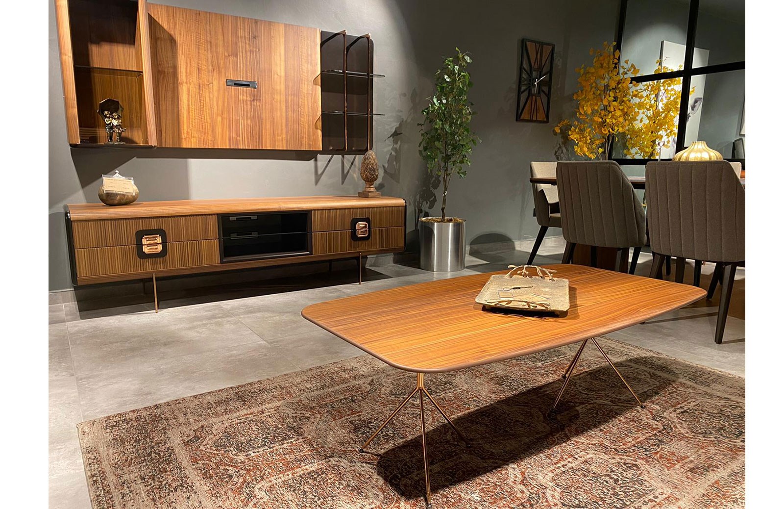OUTLET - Ortensia Yemek Odası Takımı + Tv Ünitesi + Orta Sehpa