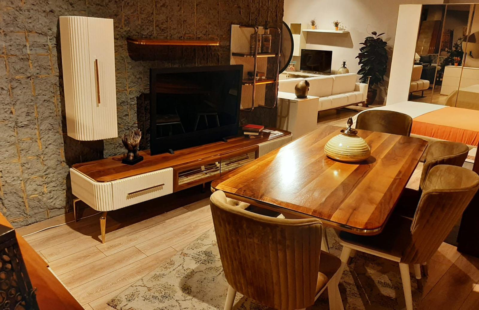OUTLET - SLT- Joyce Yemek Odası Takımı + Tv Ünitesi
