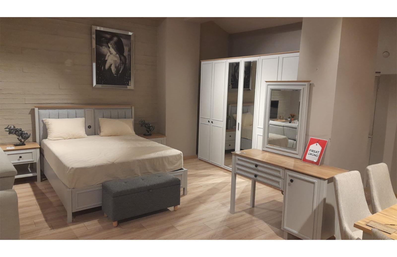 OUTLET - SLT - Mukta Yatak Odası Takımı Bazalı