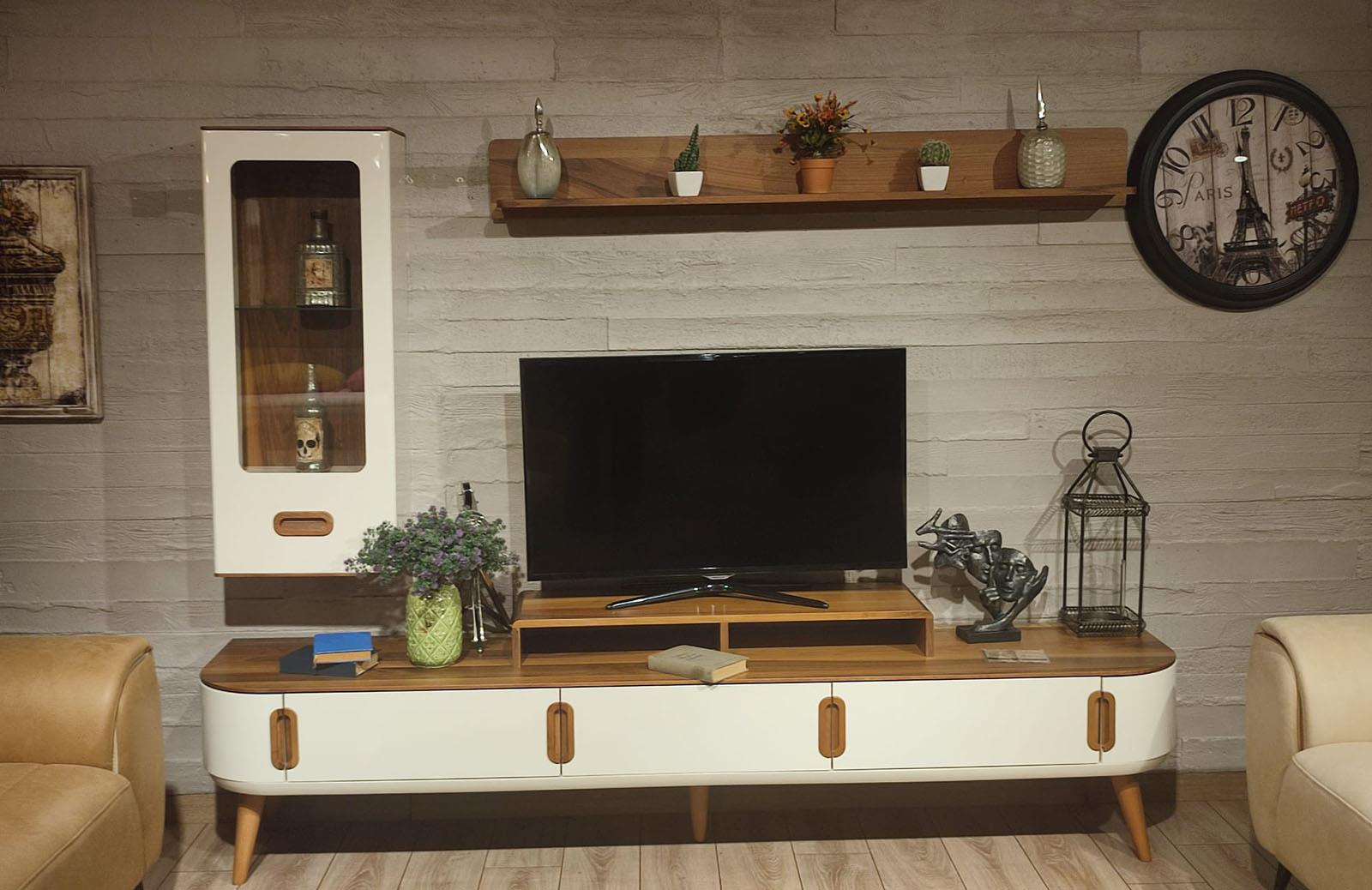 OUTLET - SLT - Tiglon Tv Ünitesi + Orta Sehpa Ceviz