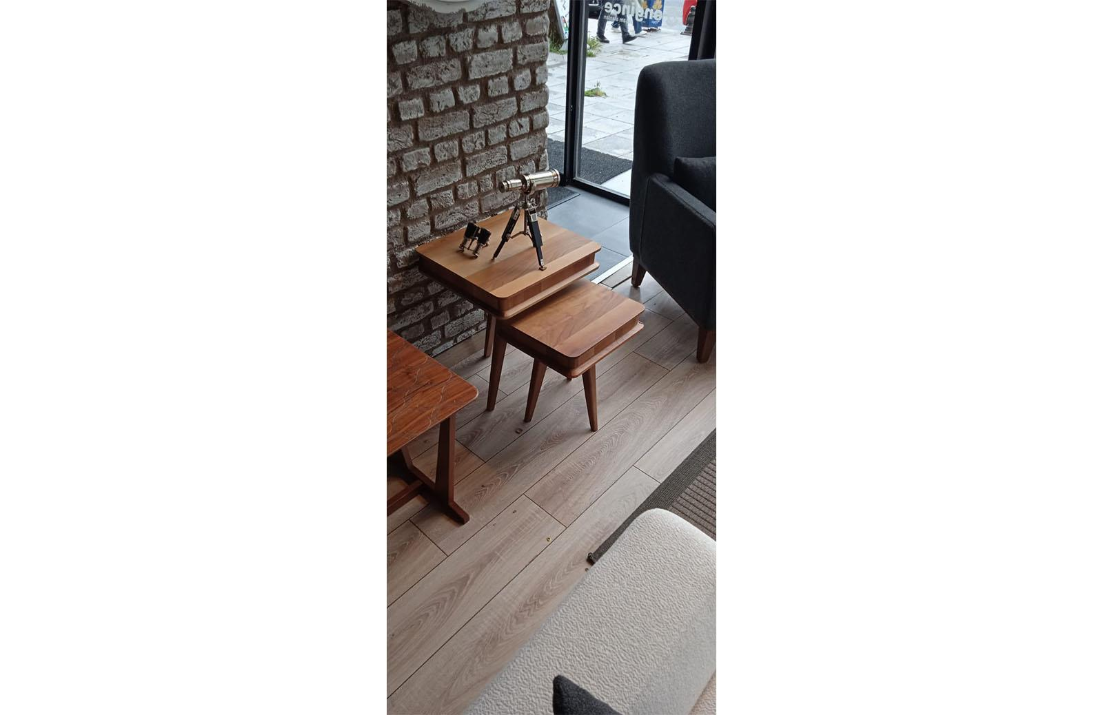 OUTLET-SLT-Zigon Sehpa İkili Ahşap