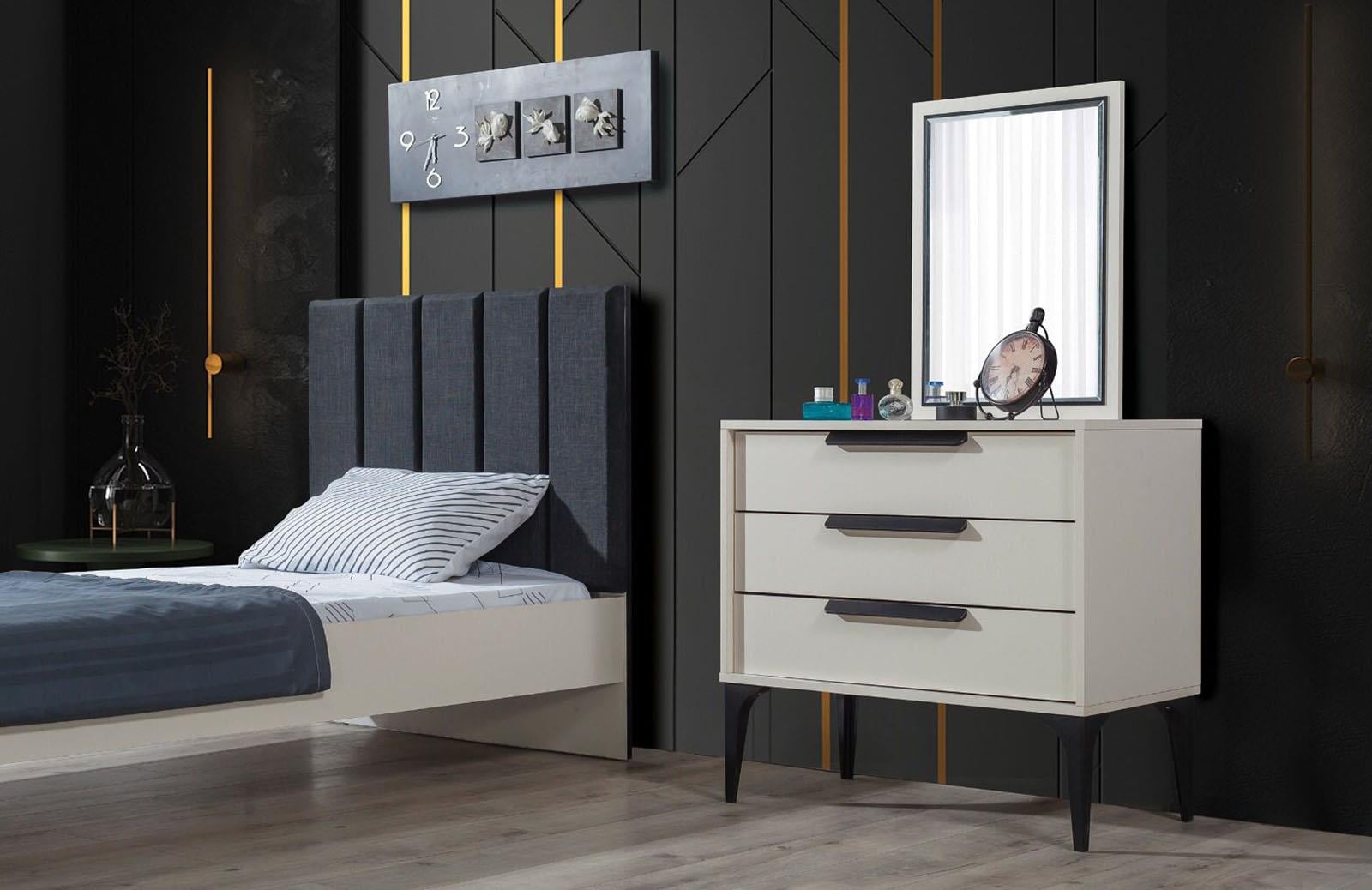 Prana Ayışığı Başlıklı Bazalı Karyola 120x200
