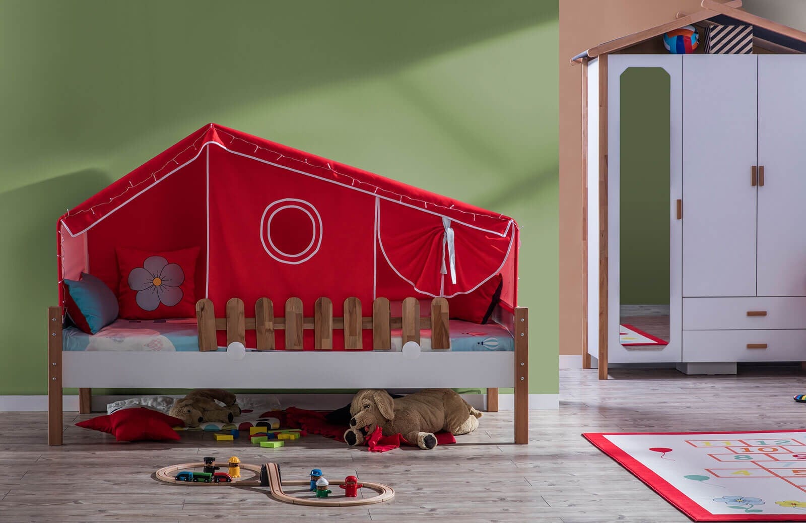 Red Ev Çadır Mini Oyun Evi Takımı