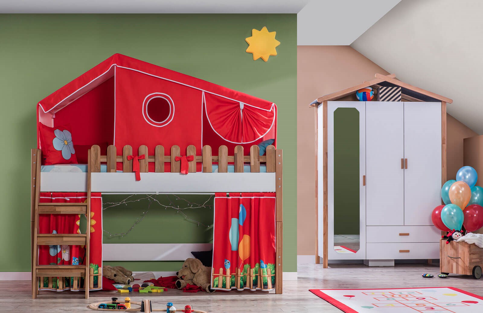 Red Ev Çadır Oyun Evi Takımı