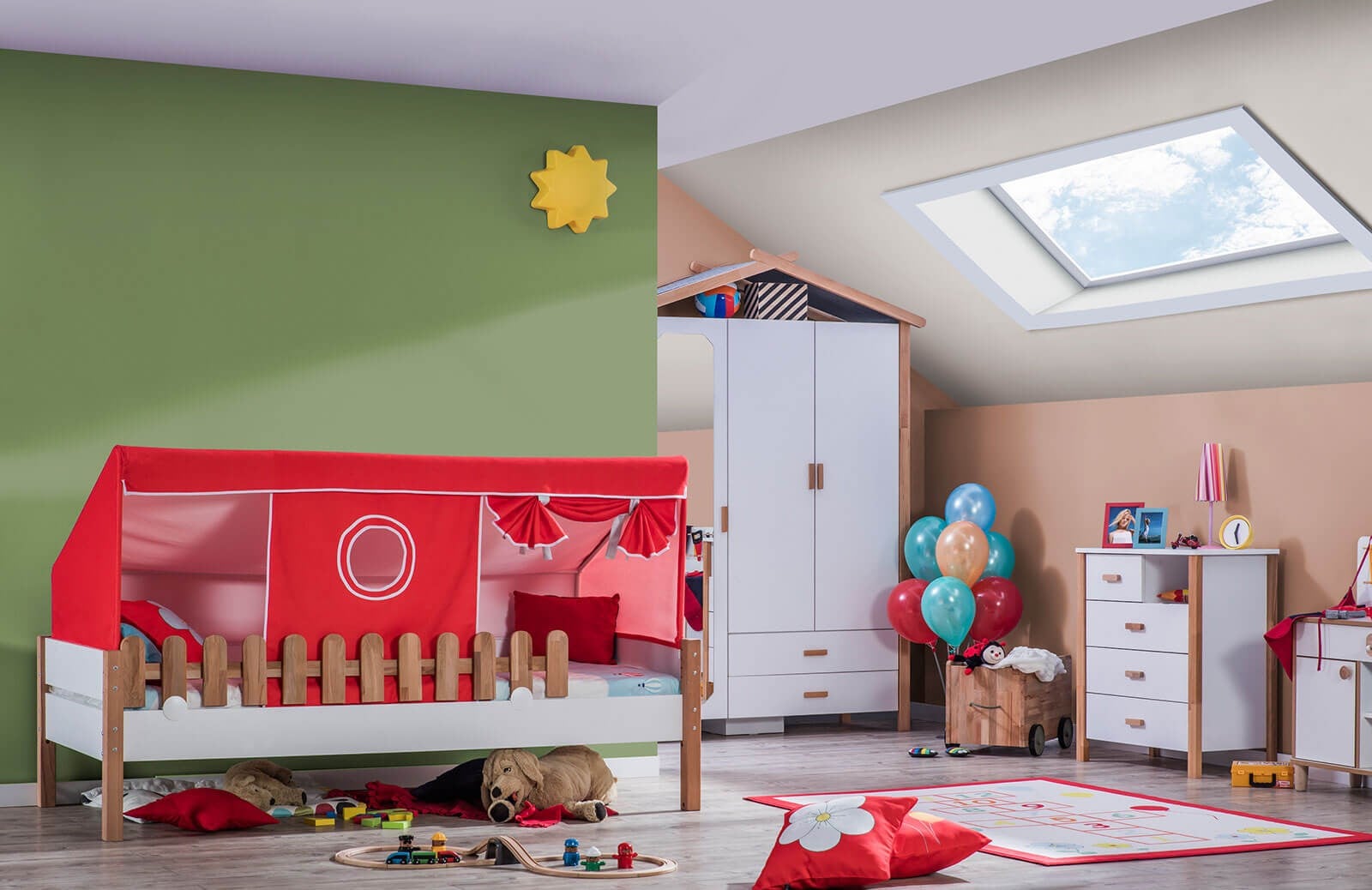 Red Yay Çadır Mini Oyun Evi Takımı