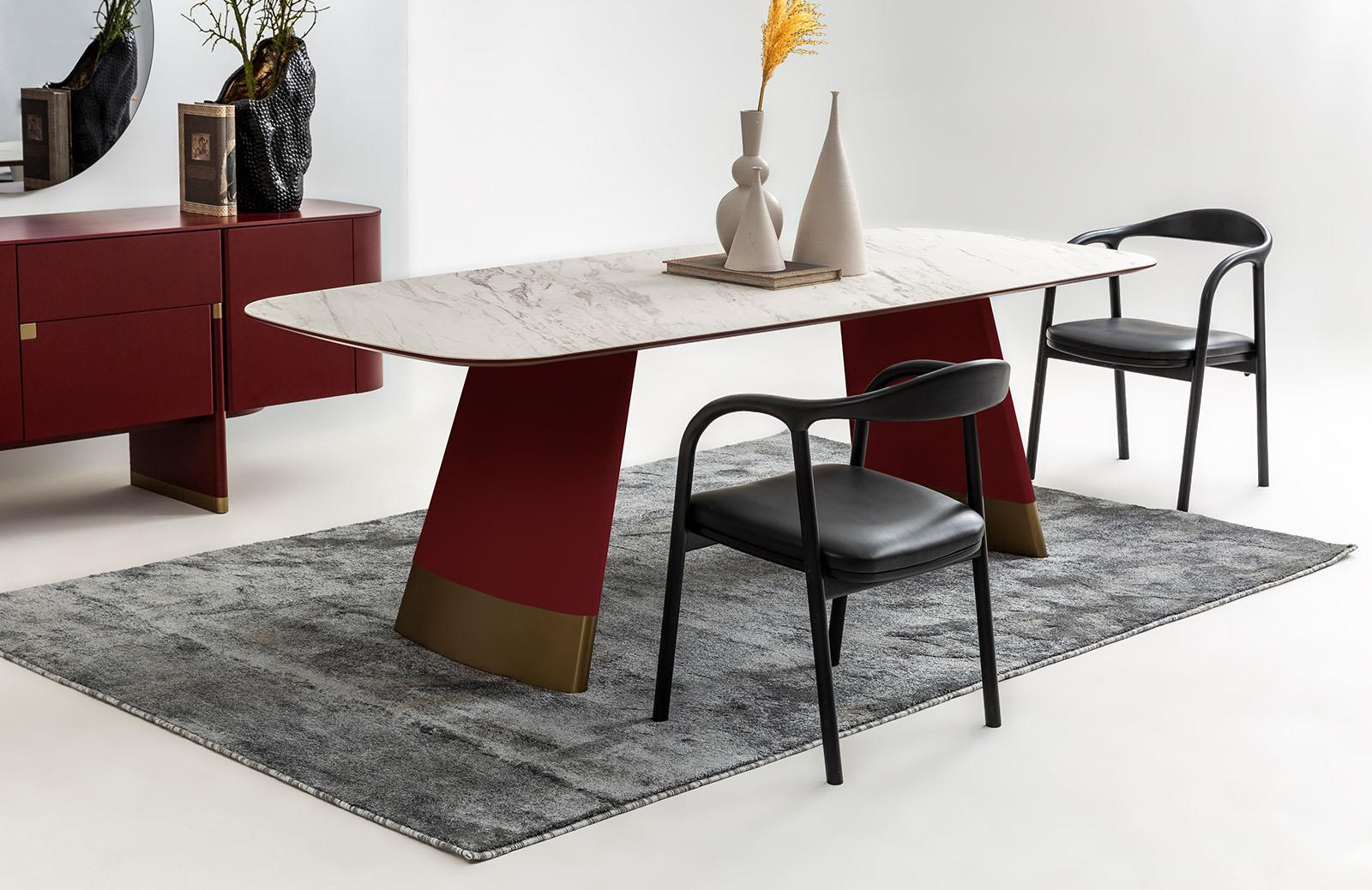 Riley Yemek Odası Takımı Bordo
