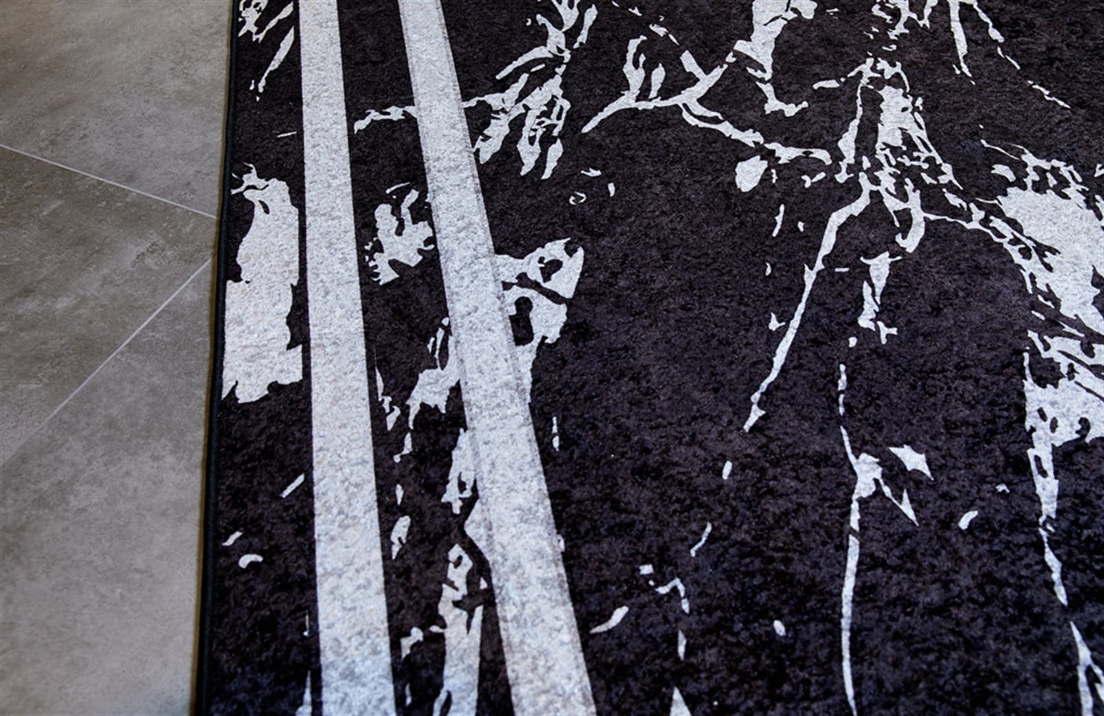 Siyah Mermer Desen Halı 190x300