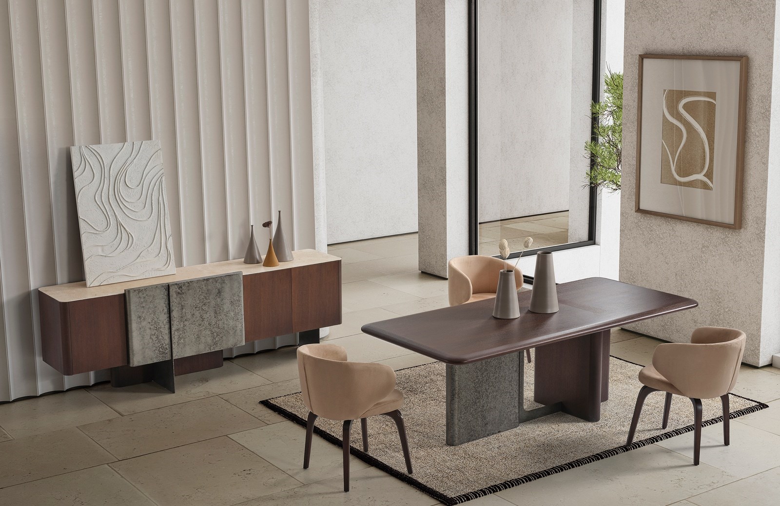 Velmora Yemek Odası Takımı Modern