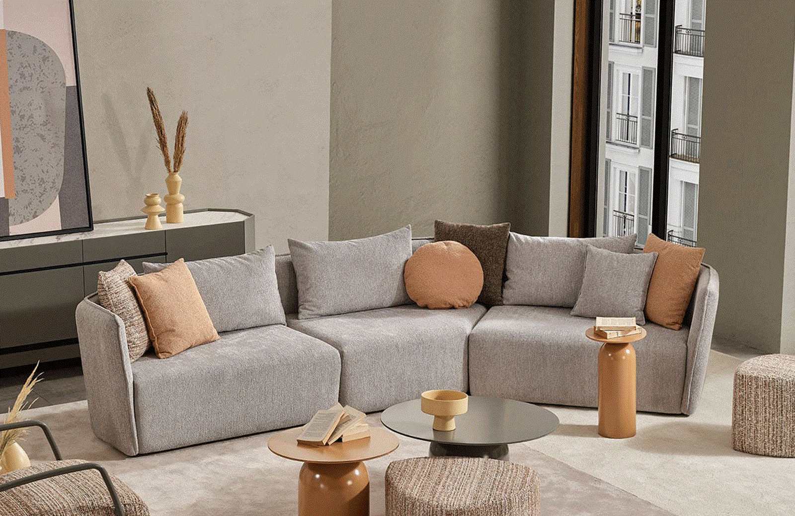 Weynir Üçlü Koltuk Amorf