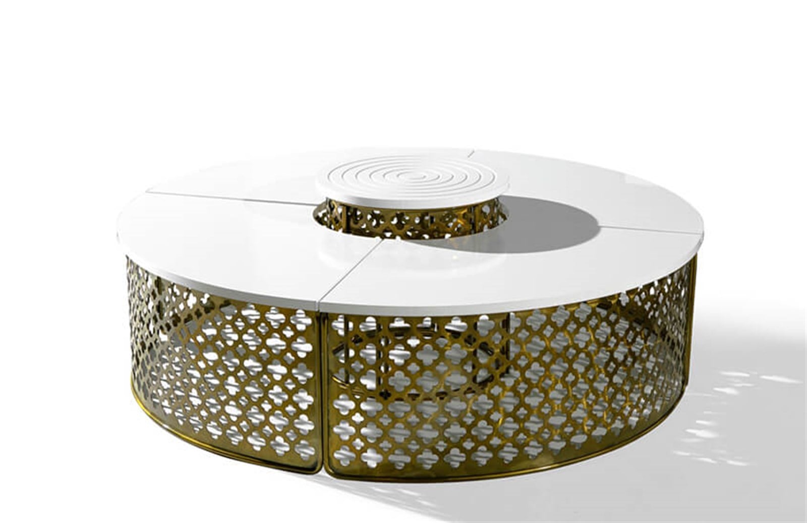 Yonca Ring Orta Sehpa Nikel/Gold