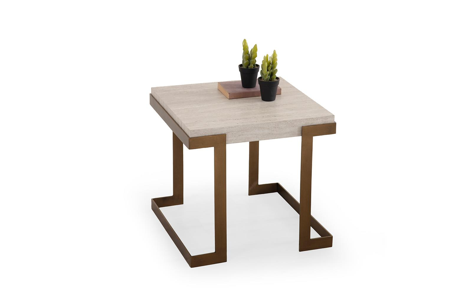 York Orta Sehpa Travertine