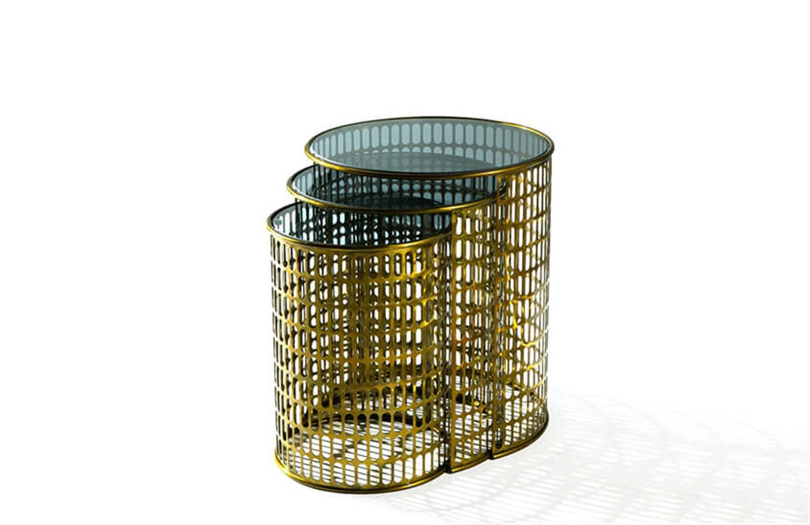 Zahra Zigon Sehpa Nikel/Gold