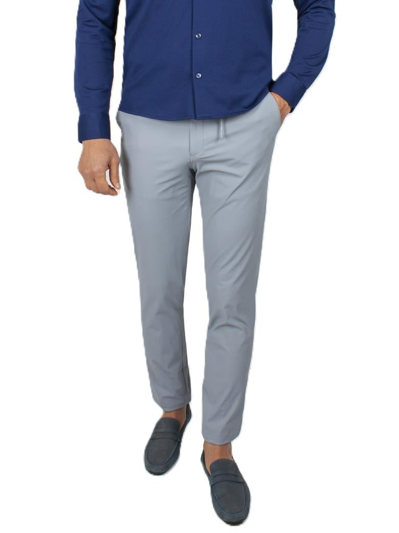 Regular Fit Beli Bağlamalı Yan Cepli Esnek Fitilli Gri Jogger Pantolon