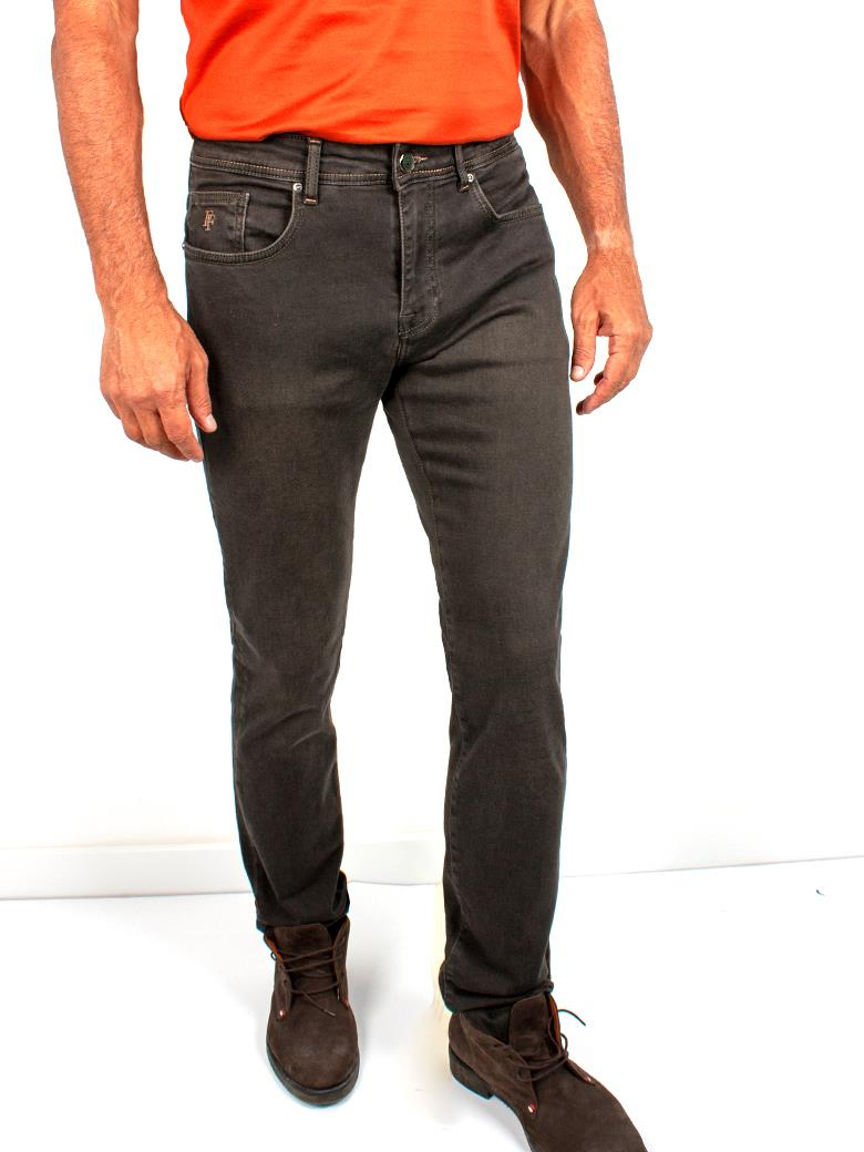 Regular Fit Kahve Pamuklu Likralı Kot Pantolon