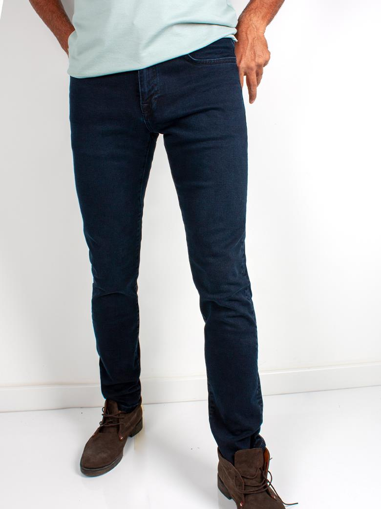 Regular Fit Koyu Saks Pamuklu Likralı Kot Pantolon