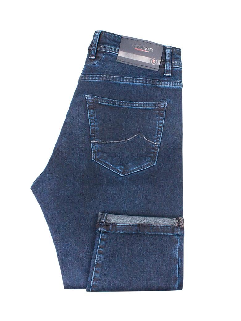 Regular Fit Mavi Pamuklu Likralı Kot Pantolon