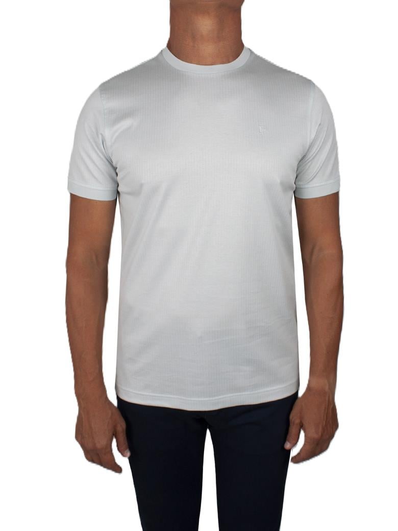 Regular Fit Merserize %100 Pamuk Açık Mavi Bisiklet Yaka Tişört