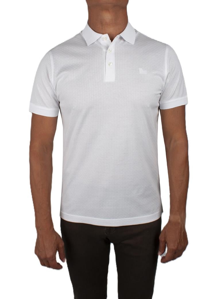 Regular Fit Merserize %100 Pamuk Beyaz Polo Yaka Tişört