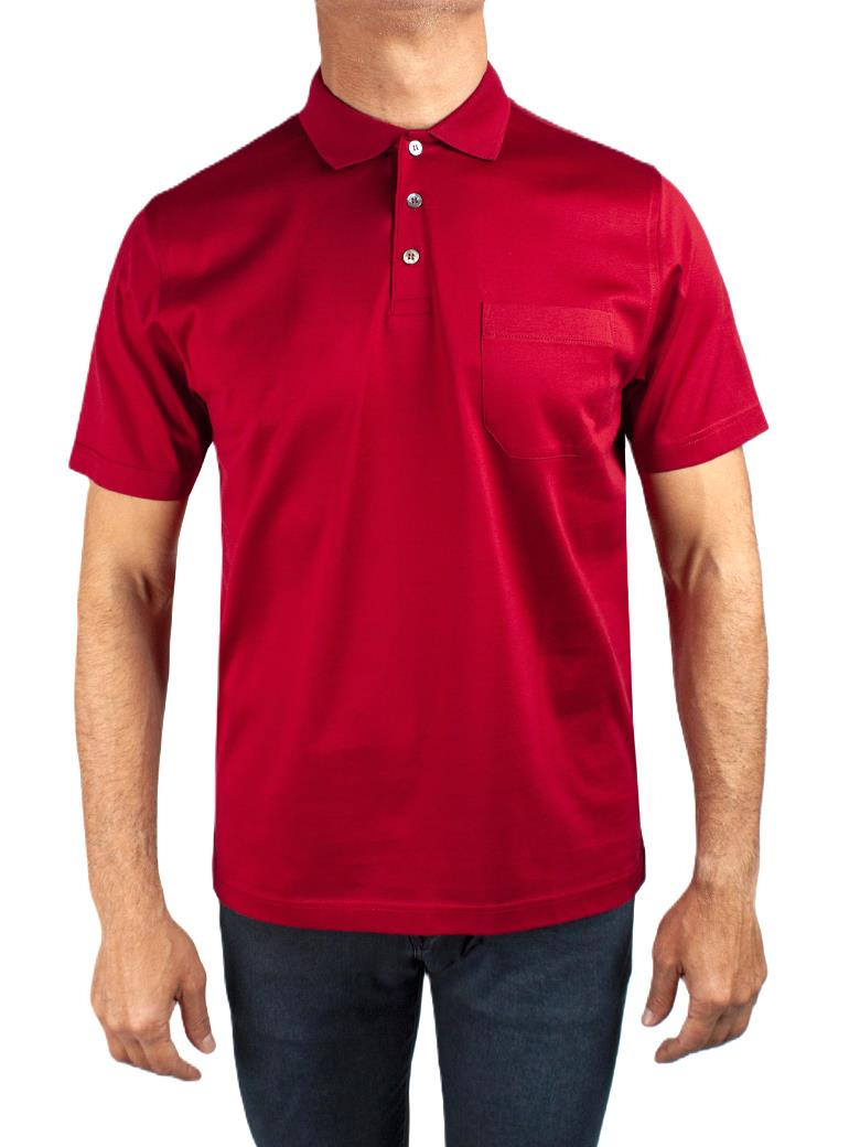 Regular Fit Merserize %100 Pamuk Cepli Bordo Polo Yaka Tişört