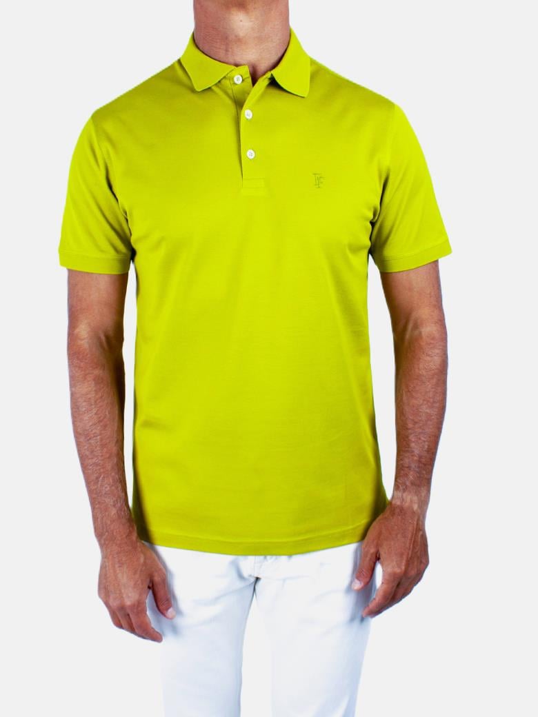 Regular Fit Merserize %100 Pamuk Fıstık Yeşili Polo Yaka Tişört