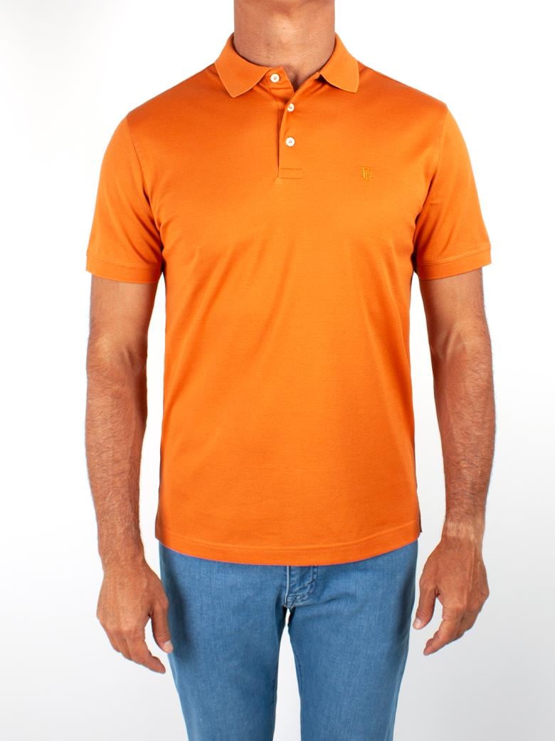 Regular Fit Merserize %100 Pamuk Hardal Polo Yaka Tişört