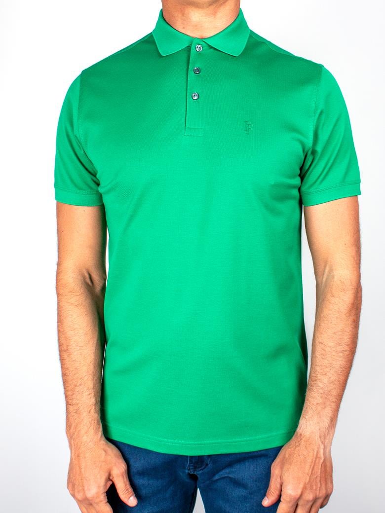 Regular Fit Merserize %100 Pamuk Yeşil Polo Yaka Tişört