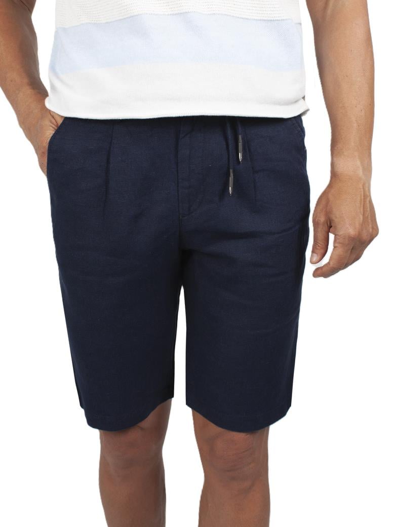 Regular Fit Normal Kesim Lacivert Keten Şort