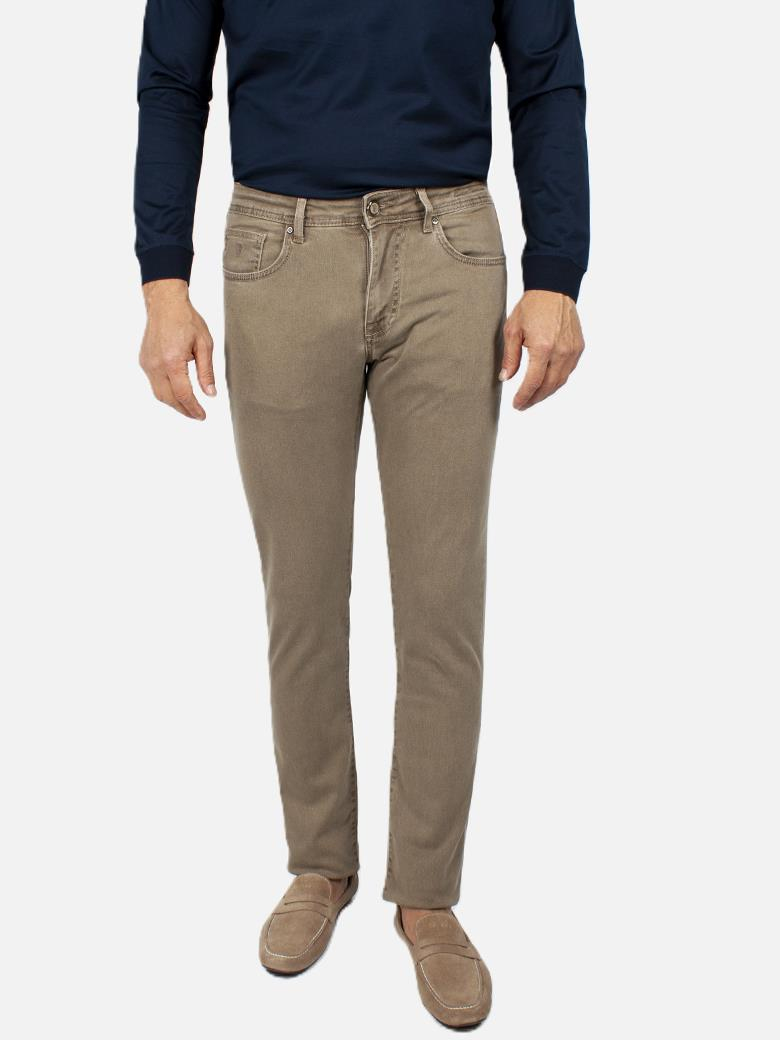 Regular Fit Normal Kesim Likralı Haki Kot Pantolon
