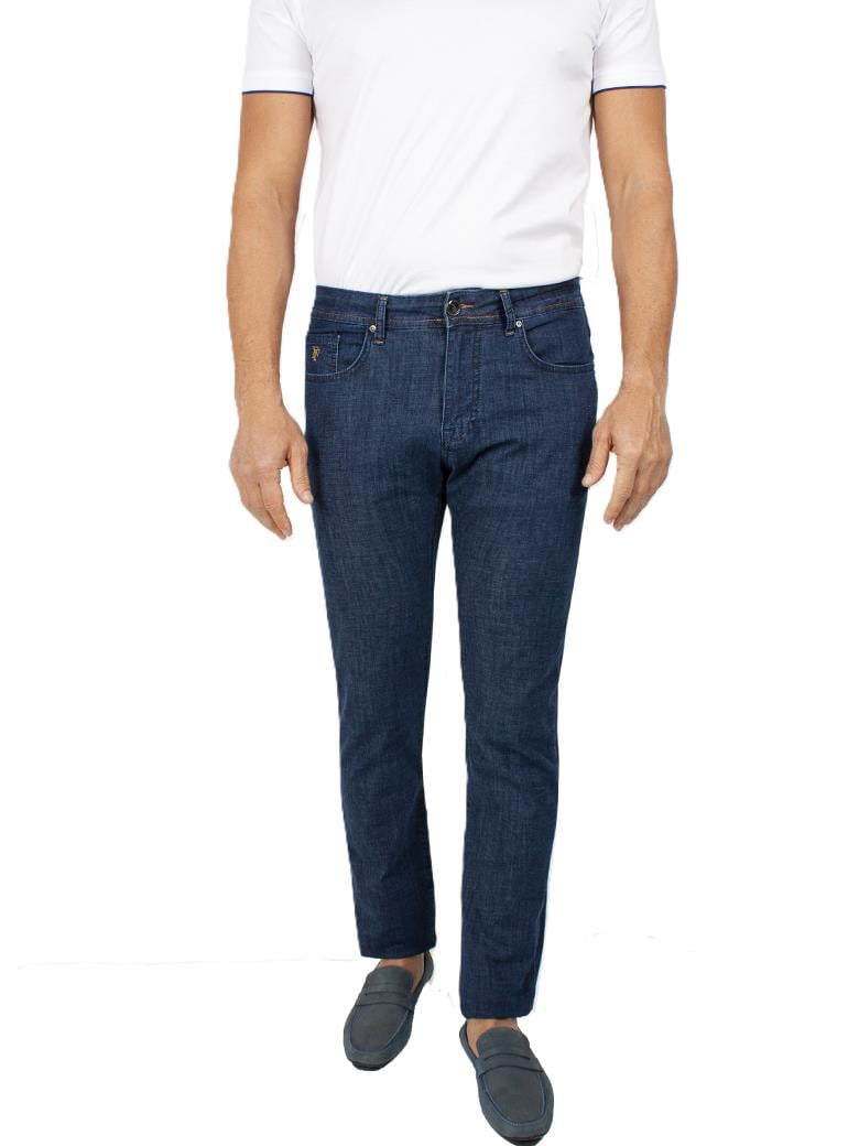 Regular Fit Normal Kesim Likralı Koyu Mavi Kot Pantolon