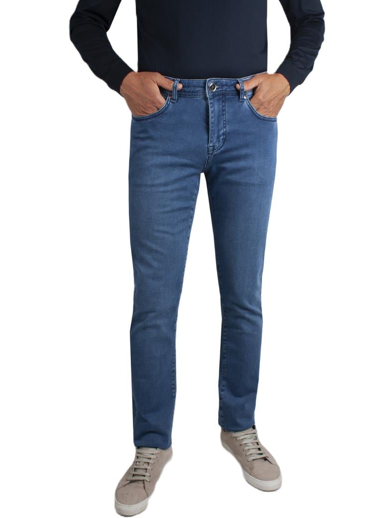 Regular Fit Normal Kesim Likralı Mavi Denim Kot Pantolon