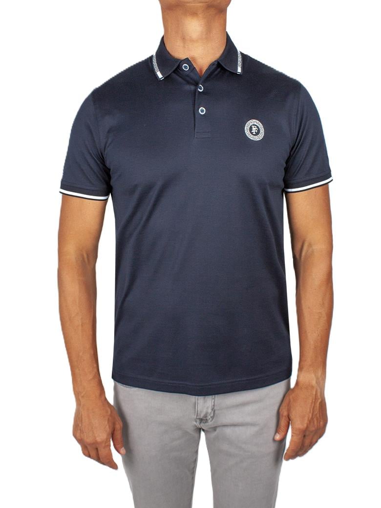 Regular Fit Yaka Detaylı Merserize %100 Pamuk Koyu Lacivert Polo Tişört