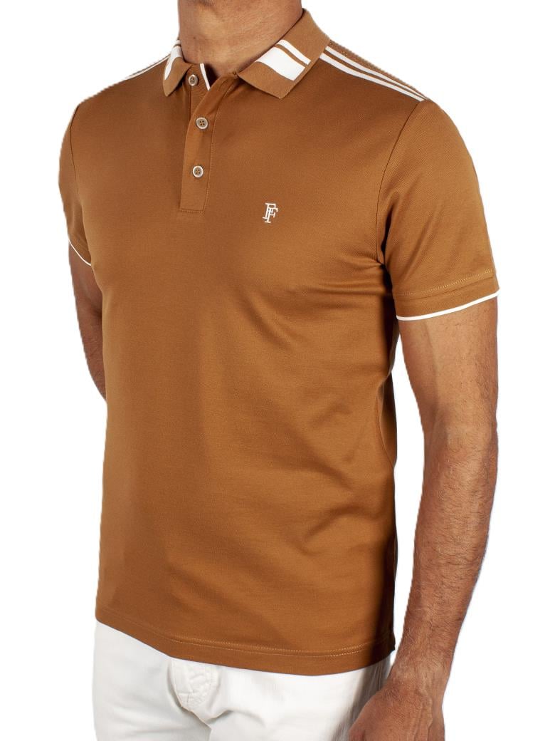 Regular Fit Yaka Detaylı Merserize %100 Pamuk Tarçın Polo Tişört