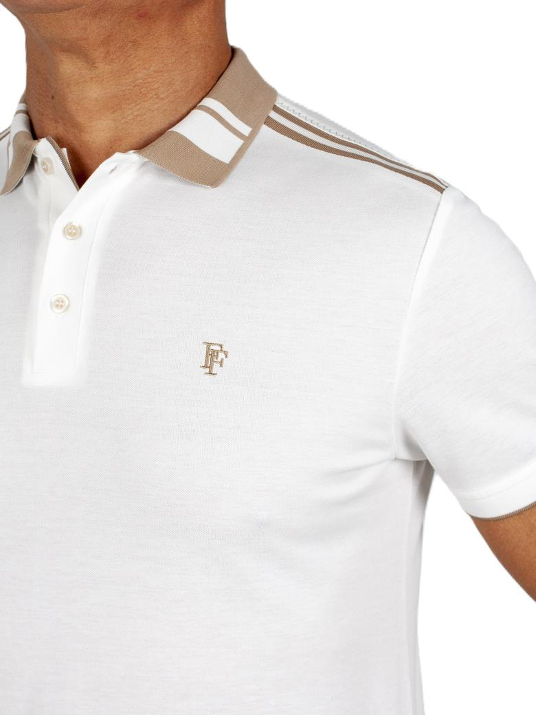 Regular Fit Yaka Detaylı Merserize %100 Pamuk Ekru Polo Tişört