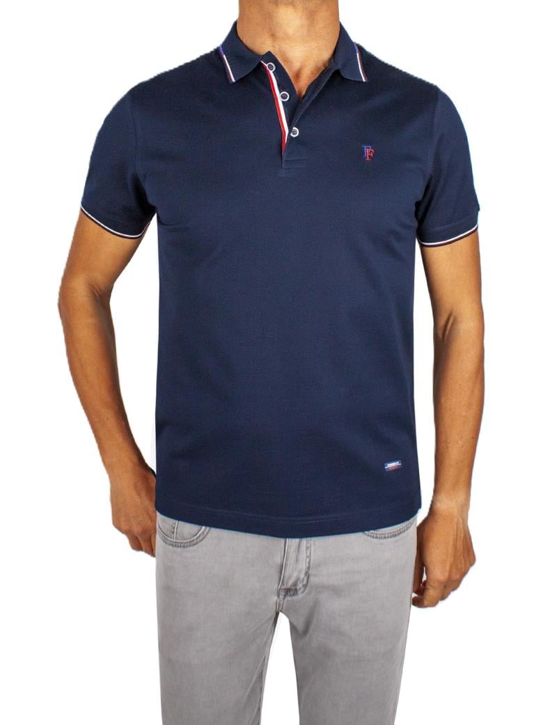 Regular Fit Yaka Detaylı Merserize %100 Pamuk Koyu Lacivert Polo Tişört