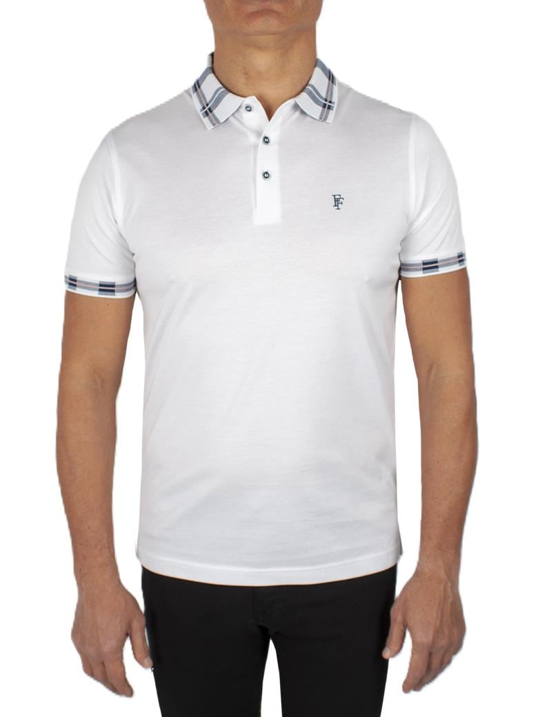Regular Fit Yaka Detaylı Merserize %100 Pamuk Beyaz Polo Tişört