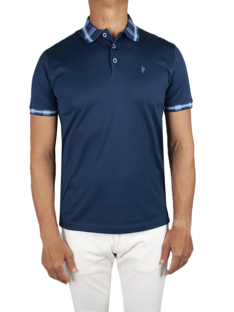 Regular Fit Yaka Detaylı Merserize %100 Pamuk Lacivert Polo Tişört