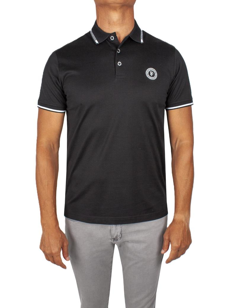 Regular Fit Yaka Detaylı Merserize %100 Pamuk Siyah Polo Tişört