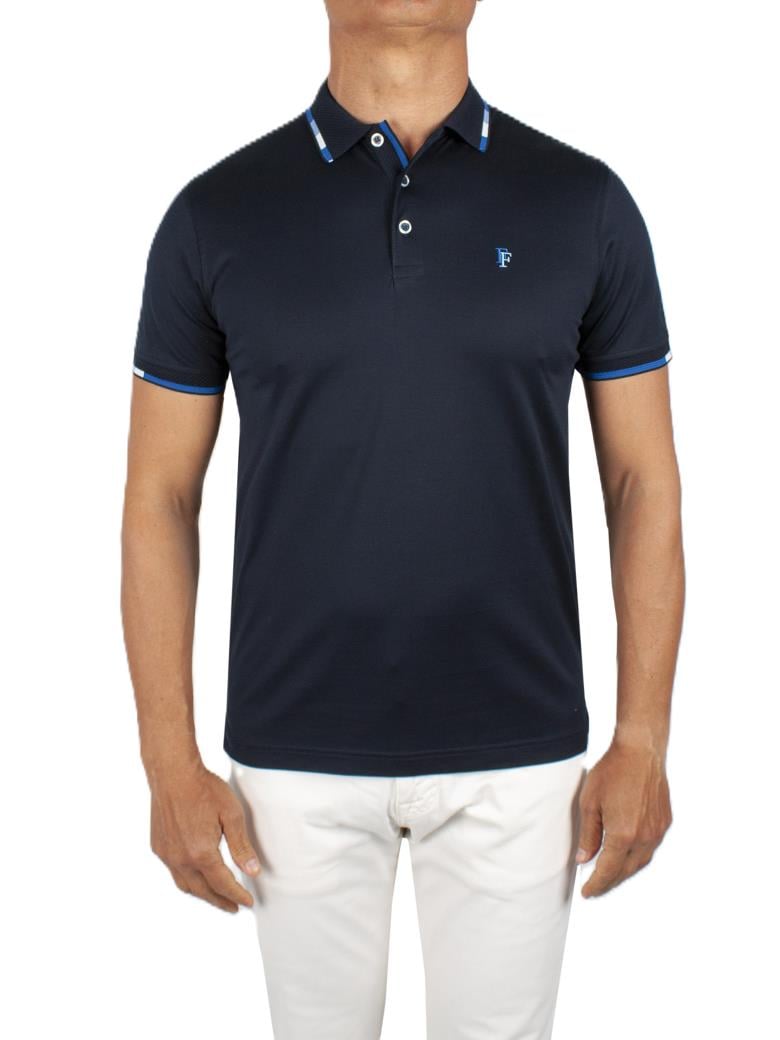 Regular Fit Yaka Detaylı Merserize %100 Pamuk Koyu Lacivert Polo Tişört