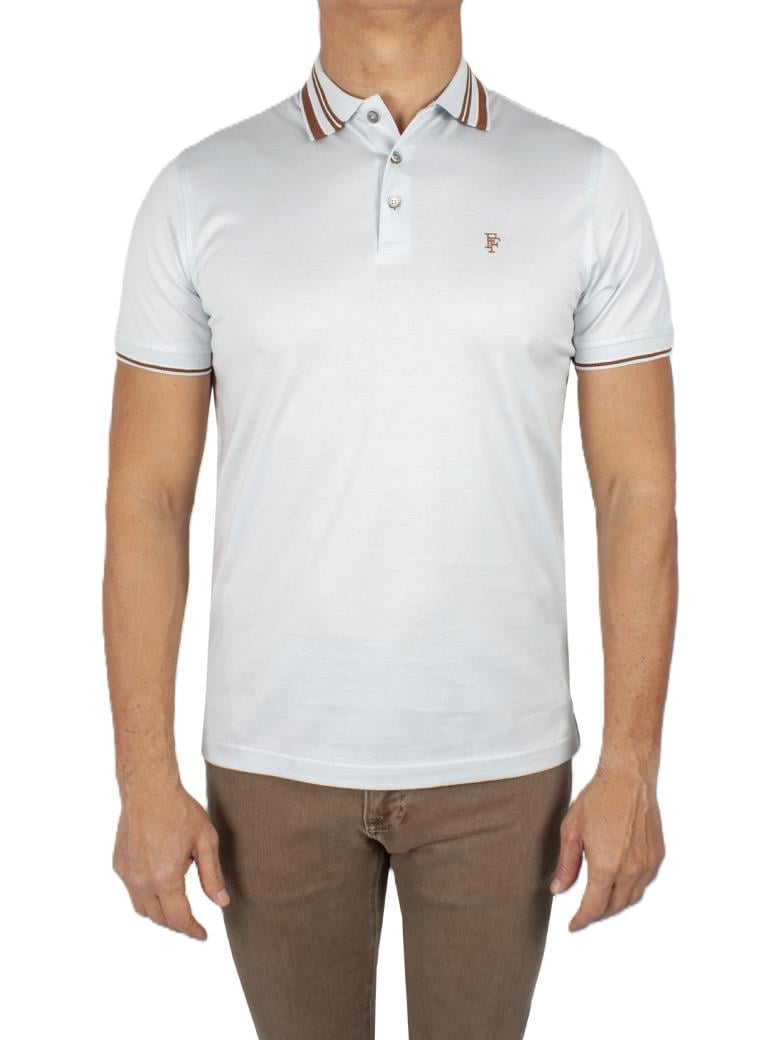 Regular Fit Yaka Detaylı Merserize %100 Pamuk Turkuaz Polo Tişört