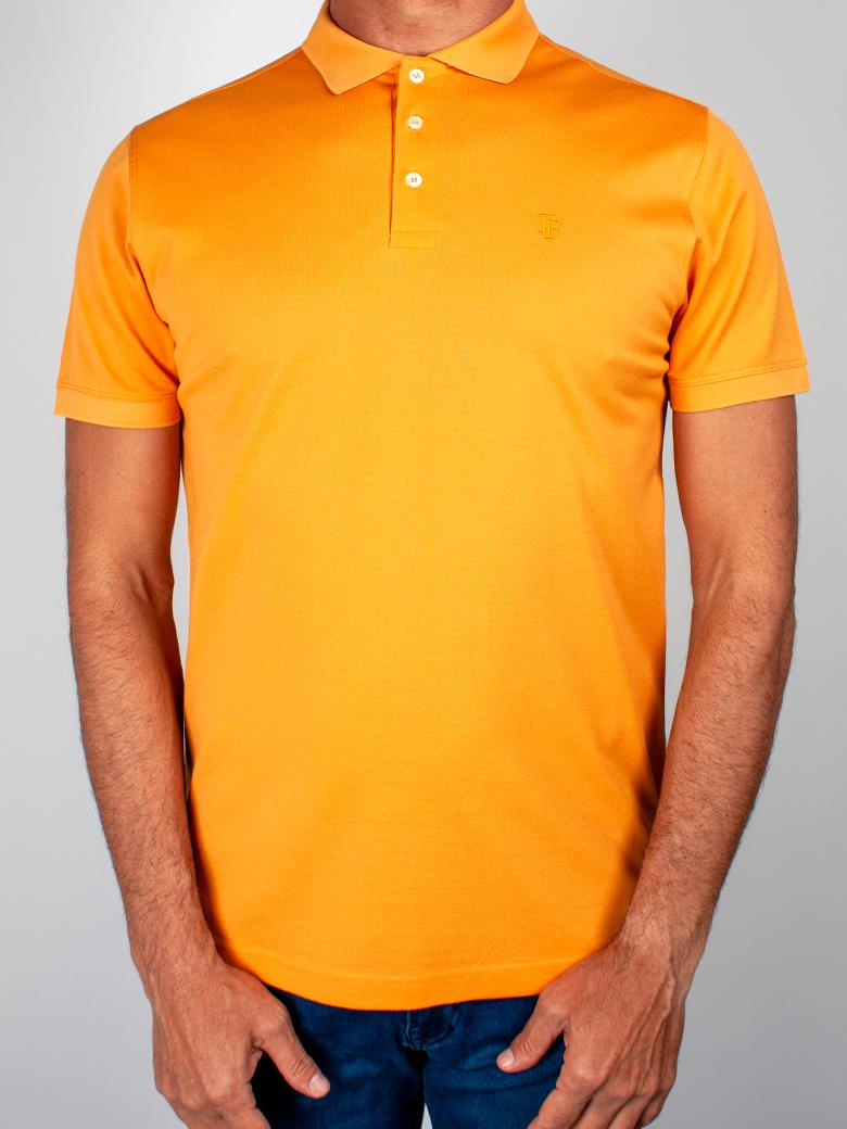 Reguler Fit Merserize %100 Pamuk Oranj Polo Yaka Tişört