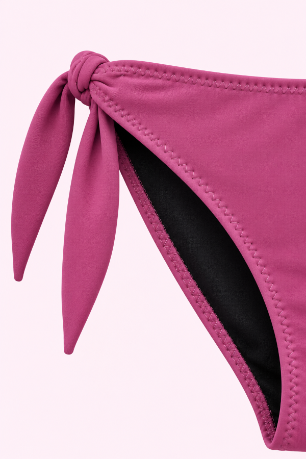 StarinciPastel Mor Yan Bağlamalı Bikini Altı
