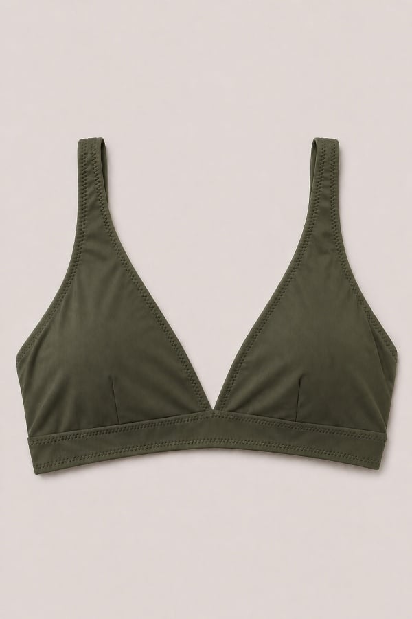 Starinci MayoKoyu Haki Bralet Bikini Üstü Ayarlanabilir Askılı