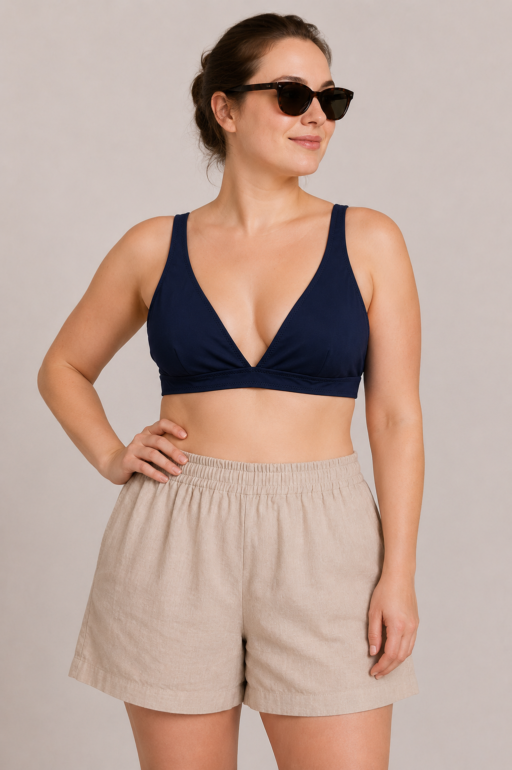 Starinci MayoLacivert Bralet Bikini Üstü Ayarlanabilir Askılı