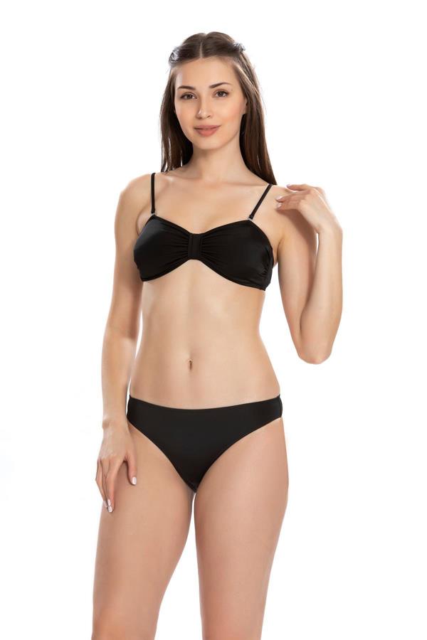 Starinci MayoBikini Takımı Siyah Büzgülü
