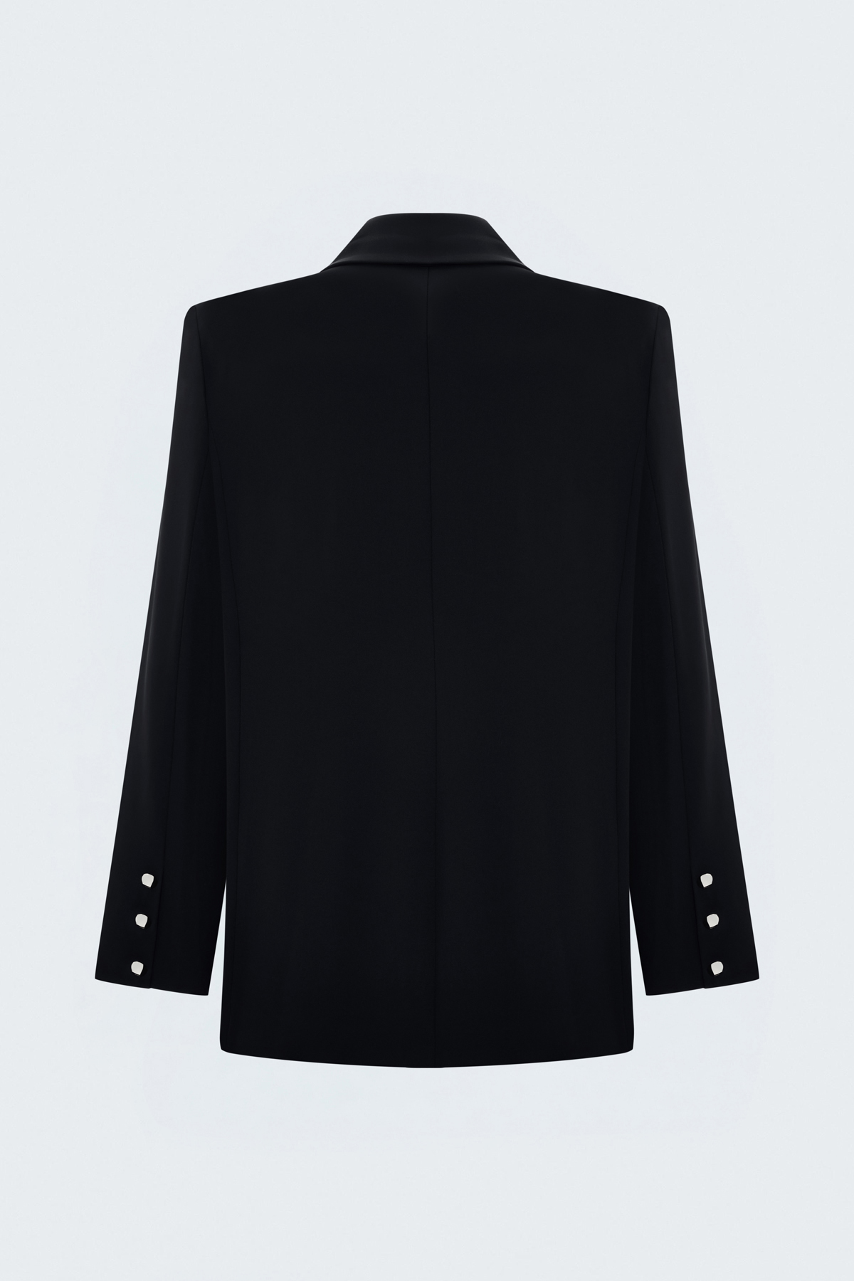 StarinciSiyah Kruvaze Metal Düğmeli Kadın Blazer Ceket