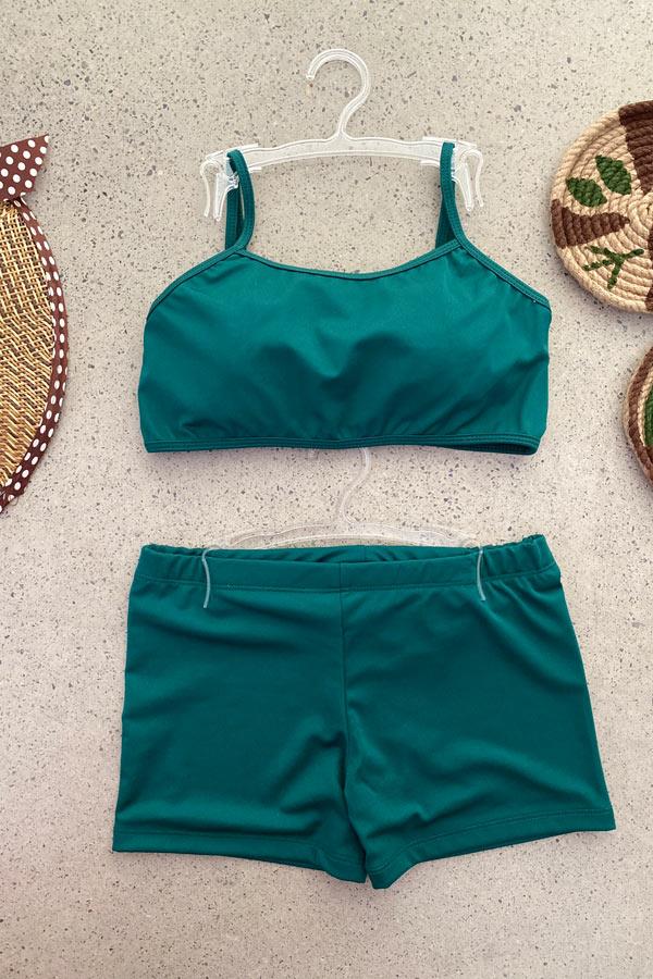 Starinci MayoGenç Kız Sporcu Bady Bikini Takımı Yeşil